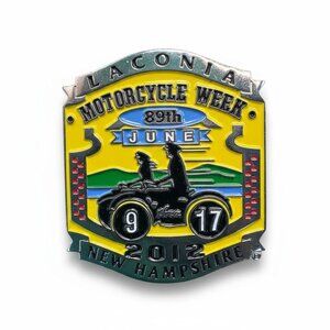 Laconia Motorcycle Week 89th 2012 Commemorative Pin Badge
